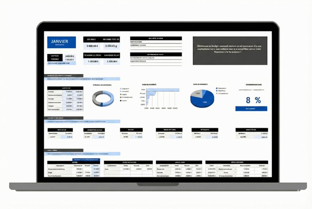 Budget planner SilverWave en bleu